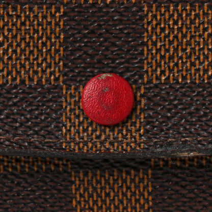 Louis Vuitton Damier Ebene Emilie Wallet Red 8 of 9