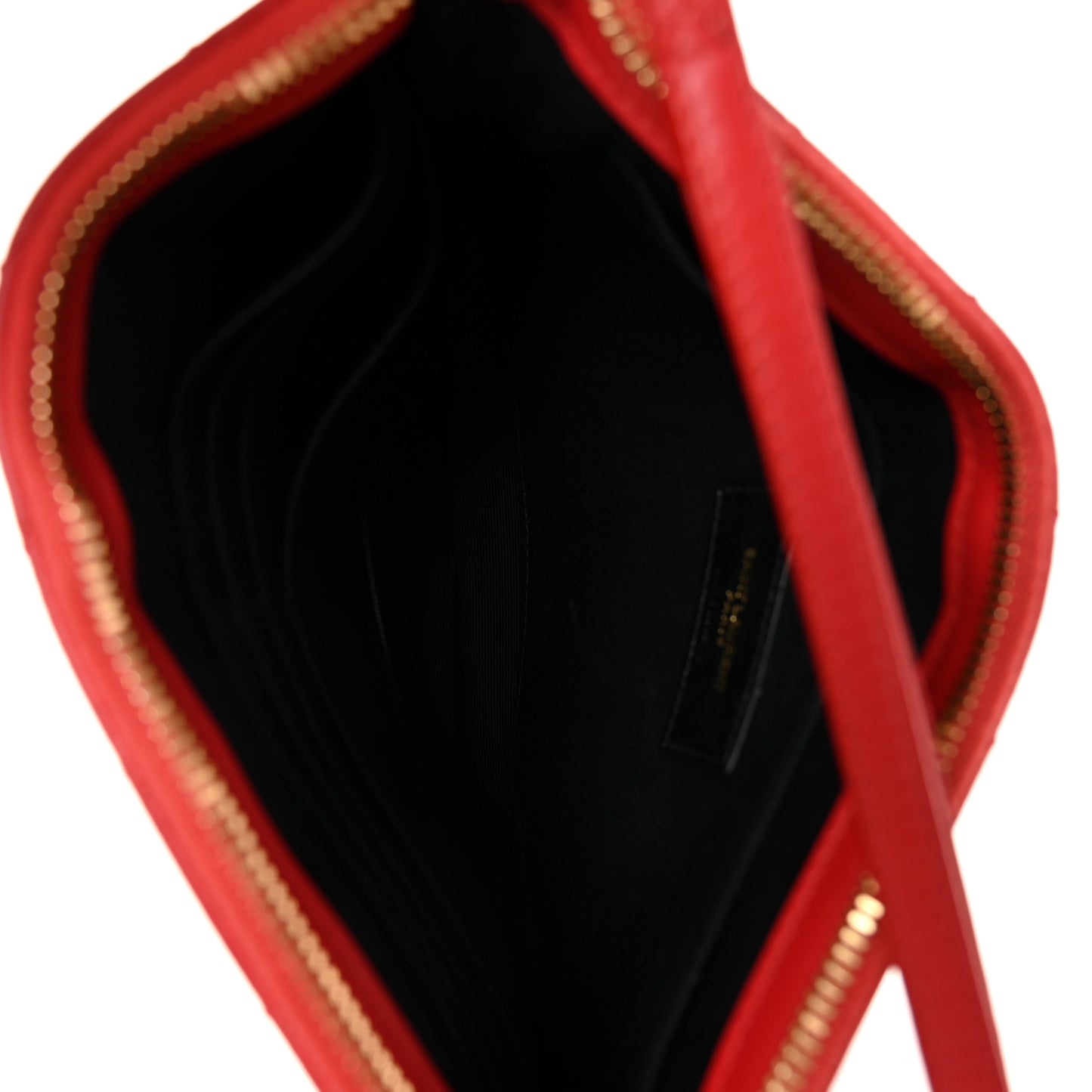 Calfskin Matelasse Chevron Monogram A5 Wristlet Bandana Red