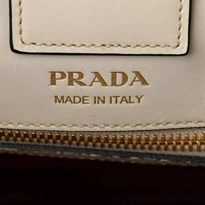 Prada City Calfskin Medium Colorblock Bibliotheque Tote White Fuoco 6 of 14