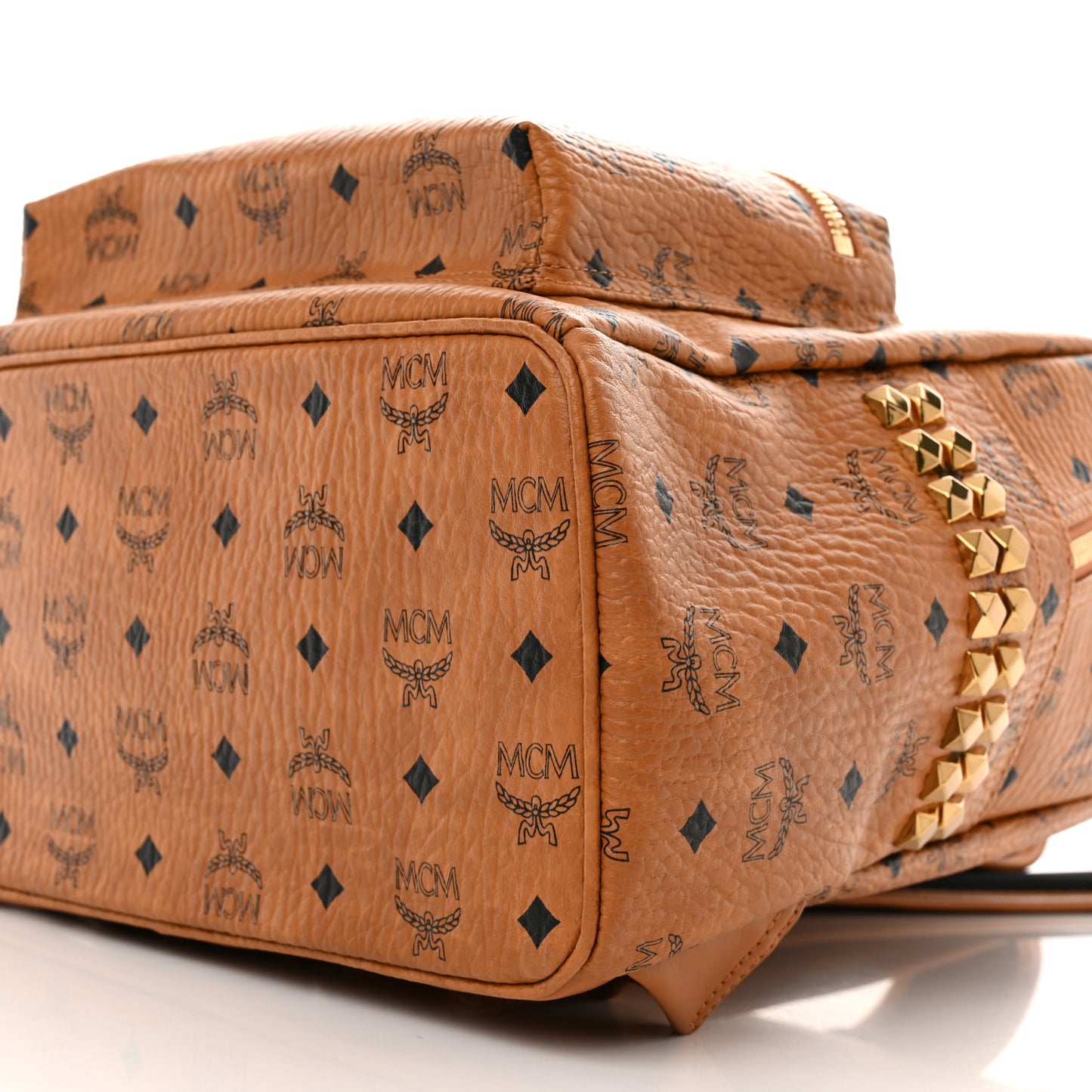 Visetos Medium Side Studs Stark Backpack Cognac