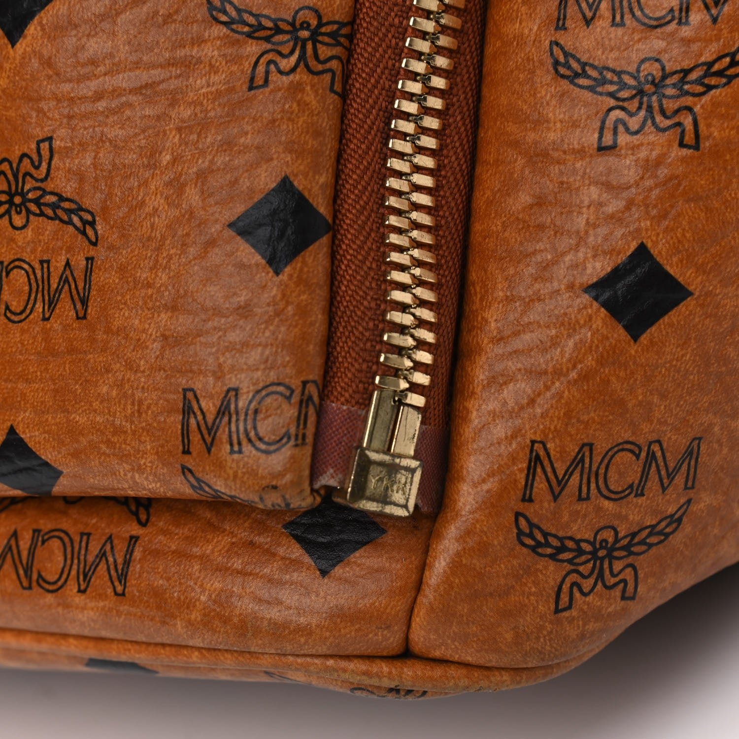 MCM Visetos Studded Small Dual Stark Backpack Cognac 10 of 10