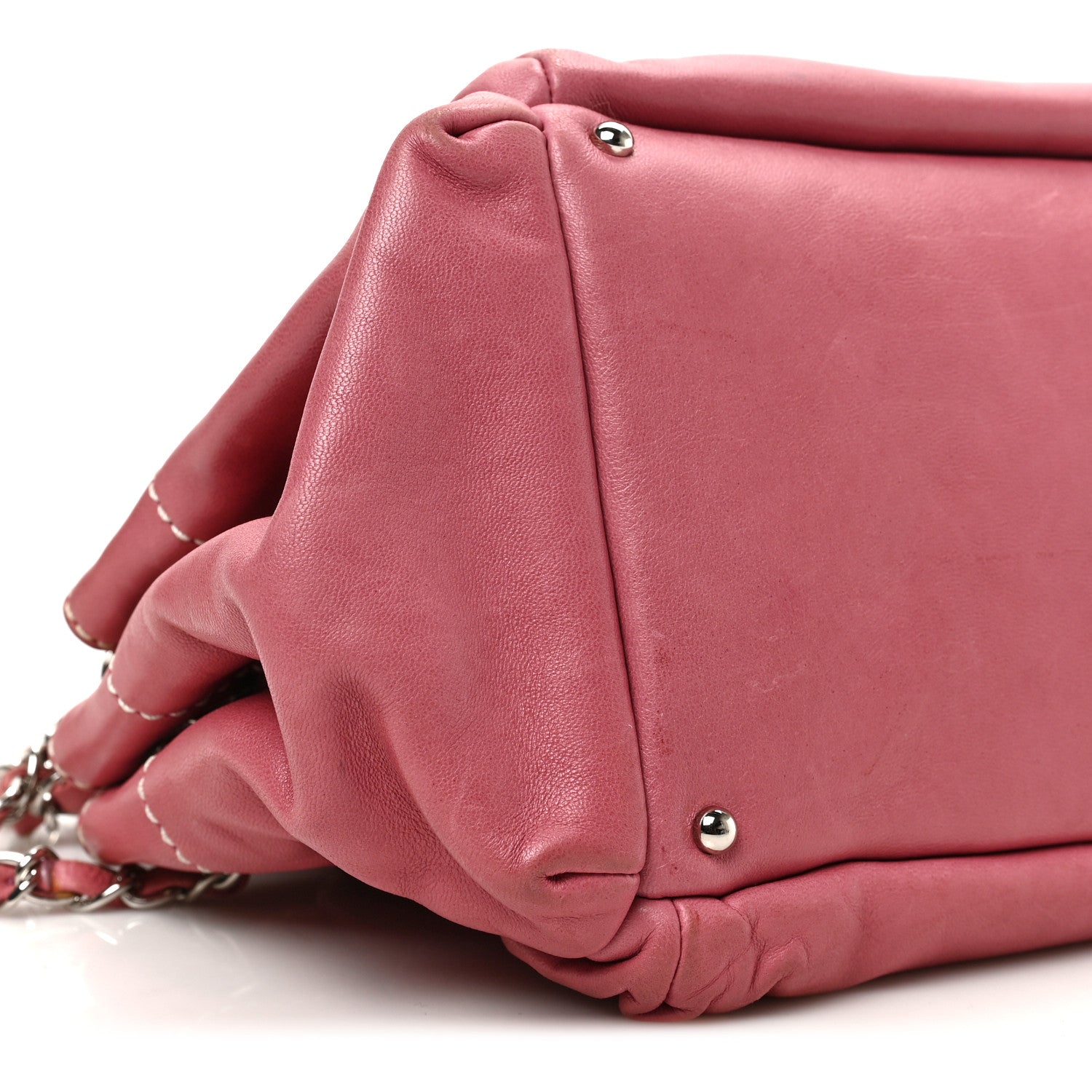 Chanel Lambskin Lax Accordion Hobo Pink 8 of 9
