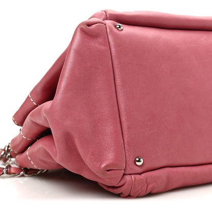 Chanel Lambskin Lax Accordion Hobo Pink 8 of 9