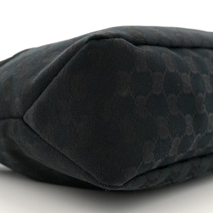 Gucci Monogram Medium Horsebit Chain Hobo Black 8 of 12