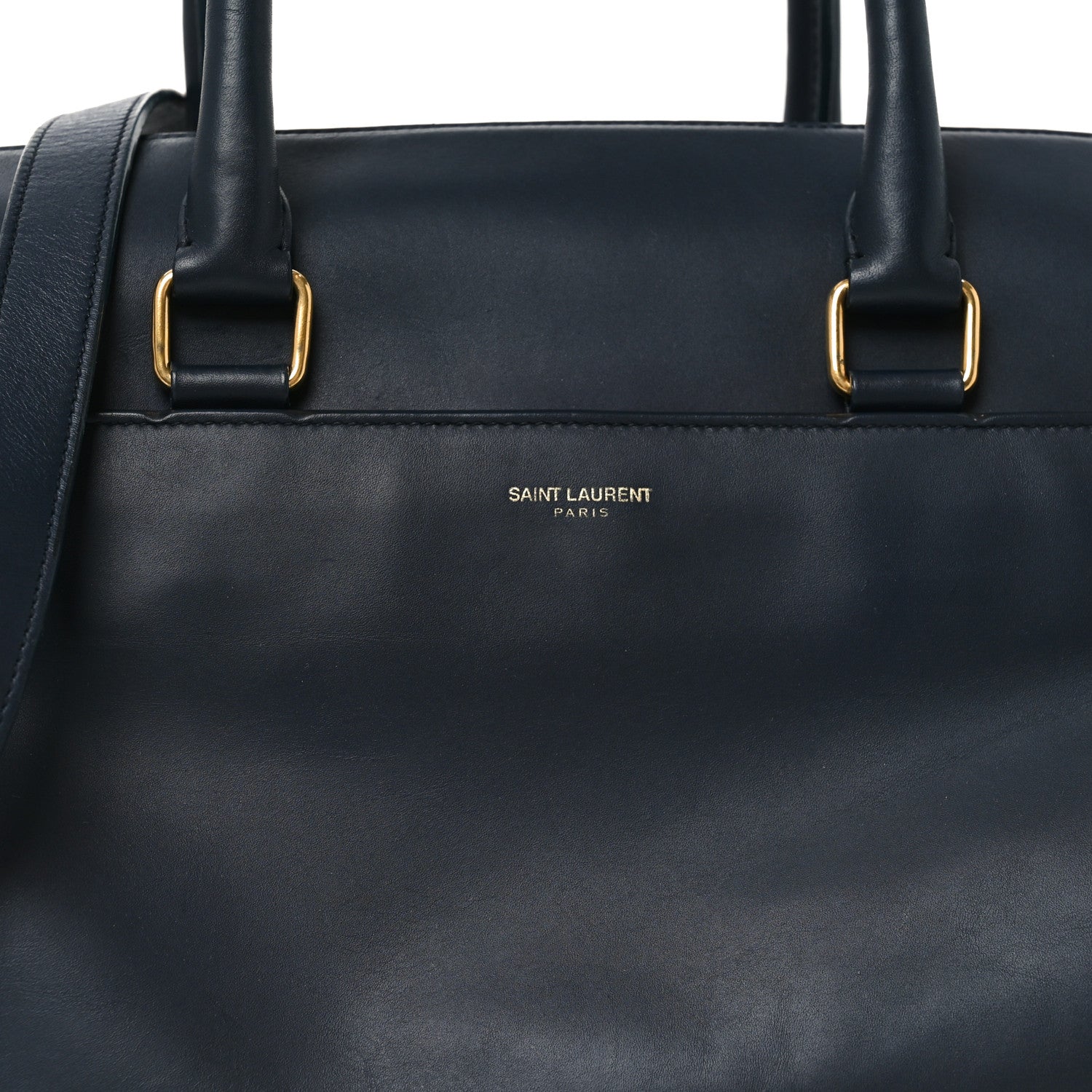 Saint Laurent Calfskin Classic Duffle 6 Marine 7 of 9