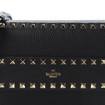 Valentino Garavani Pebbled Calfskin Rockstud Side Slip Crossbody Black 8 of 8