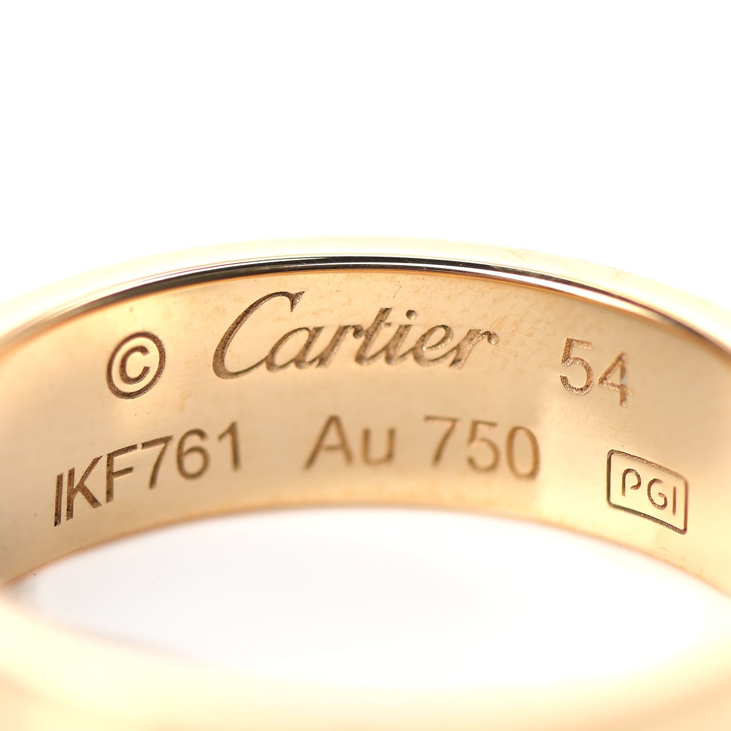 18K Yellow Gold 5.5mm LOVE Ring 54 7