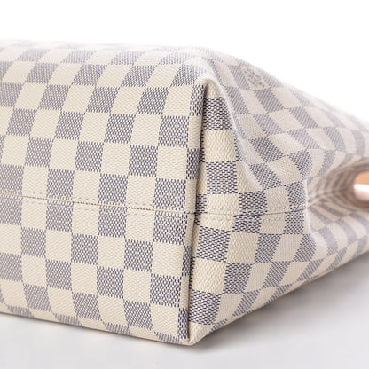 Louis Vuitton Damier Azur Graceful MM Rose Ballerine 6 of 9