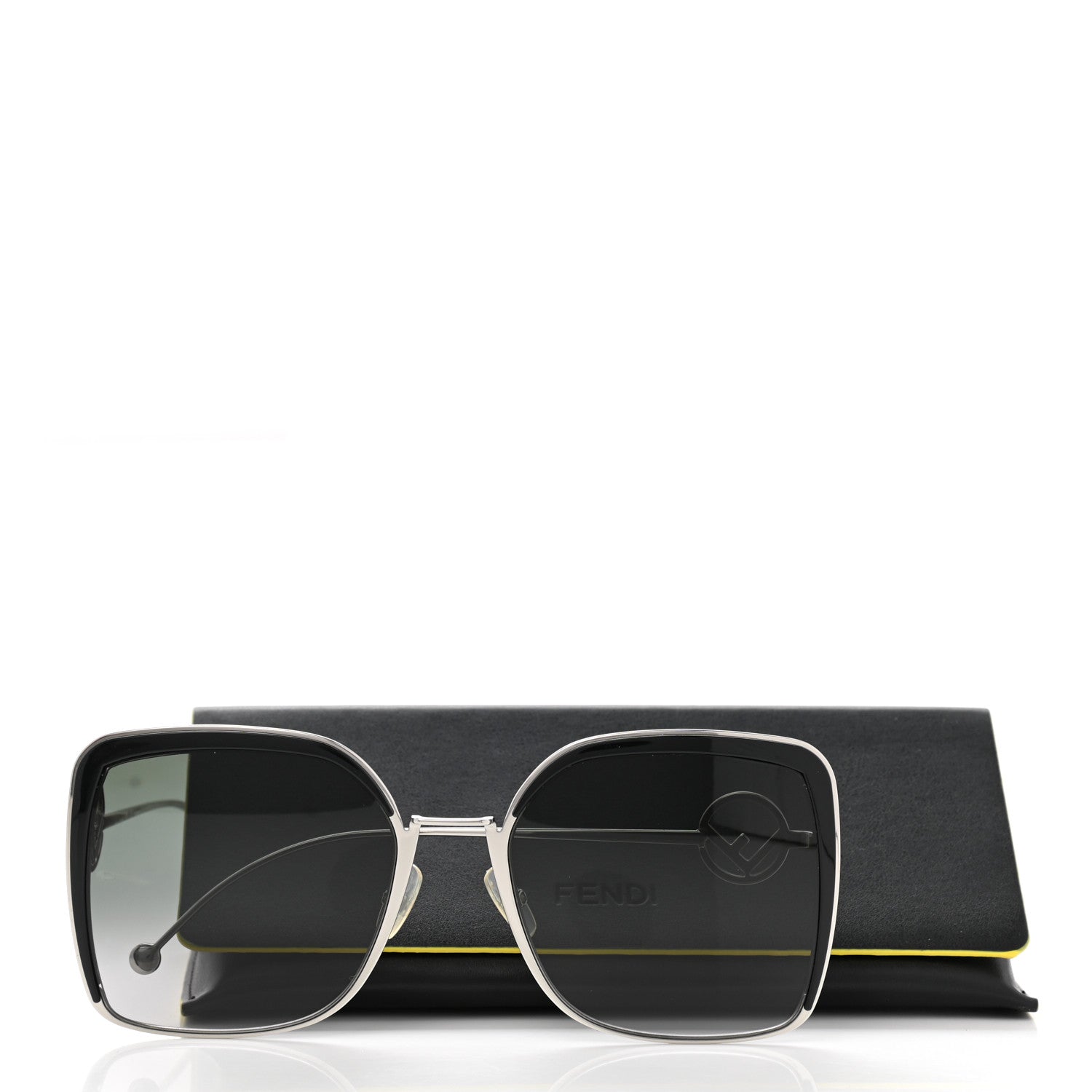 Fendi Metal Acetate F is Fendi Square Sunglasses FF 0294/S Silver 7 of 7