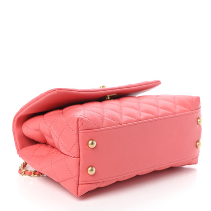 Chanel Caviar Quilted Mini Coco Handle Flap Pink 4 of 9
