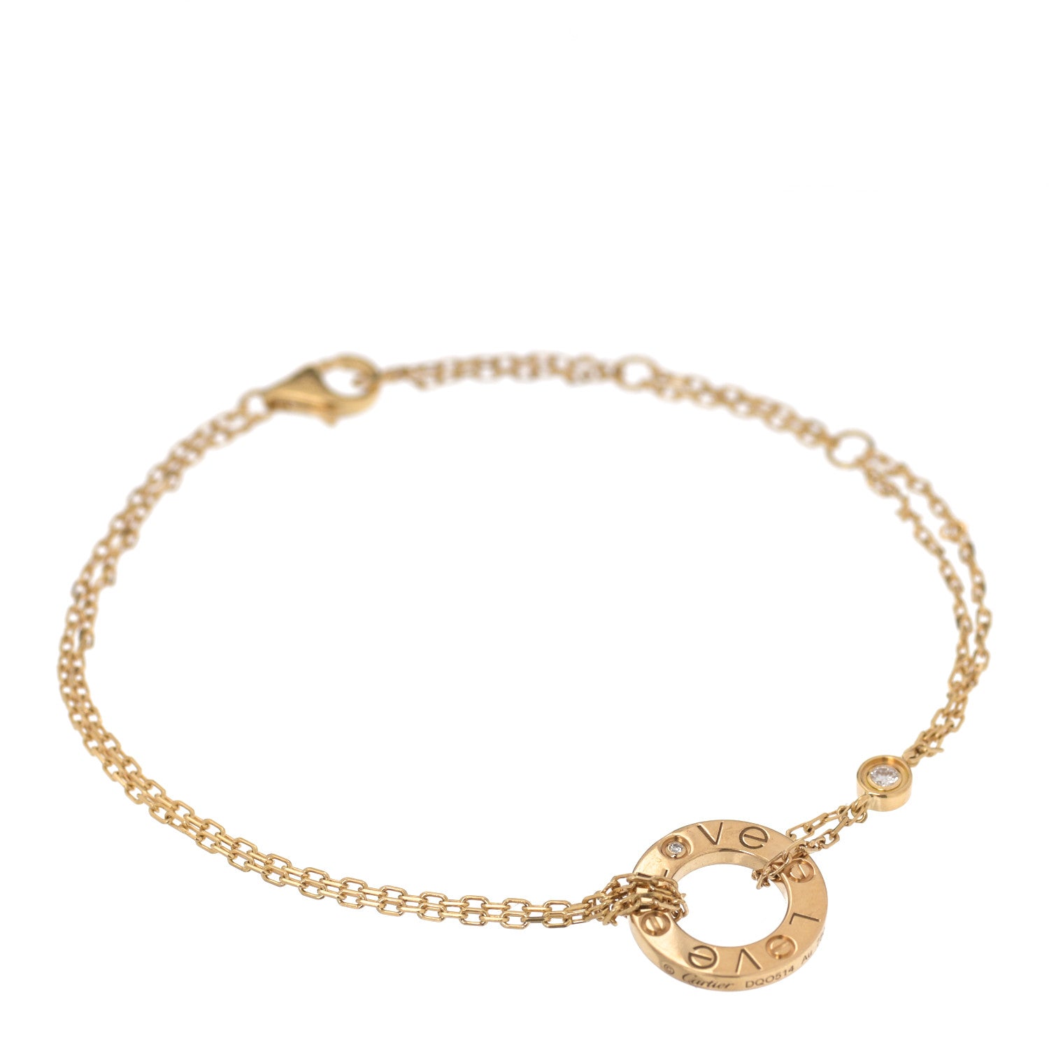 Cartier 18K Yellow Gold Diamond LOVE Bracelet 1 of 7