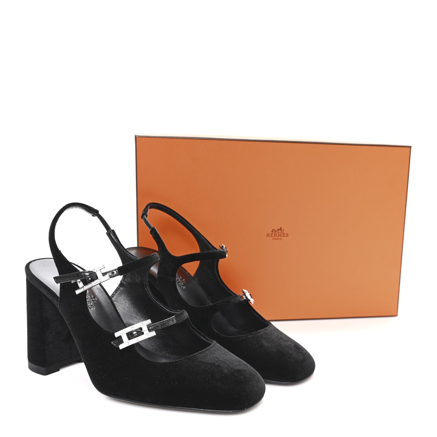 Hermes Velvet Jackie 90 Pumps 36 Black 10 of 10