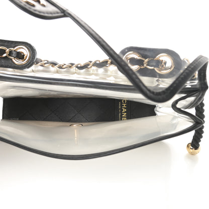 Chanel Lambskin PVC Sand By The Sea Flap With Pearl Strap Black 5 of 12