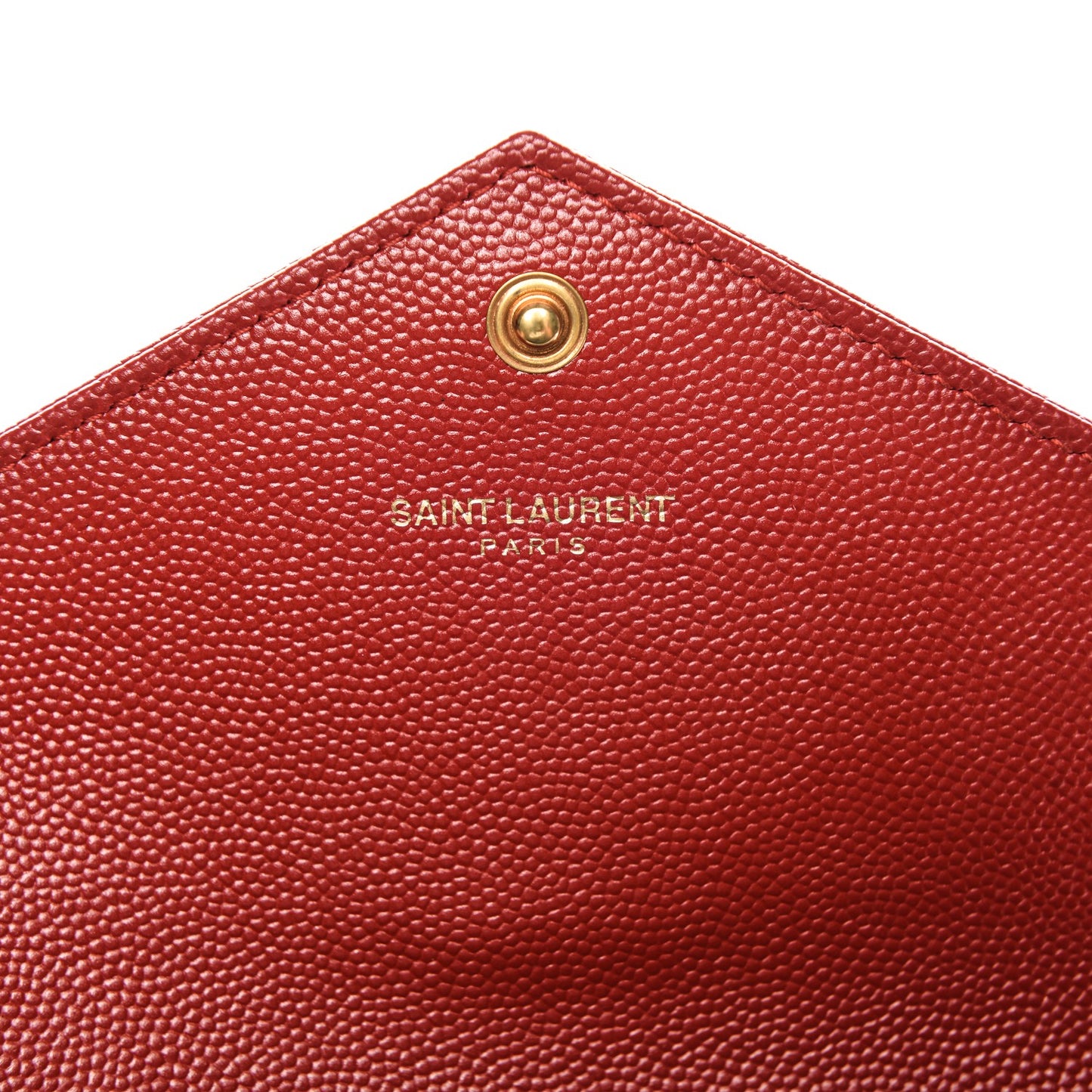 Grain De Poudre Matelasse Chevron Monogram Flap Wallet New Red