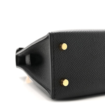 Hermes Epsom Mini Kelly Sellier 20 Black 7 of 9