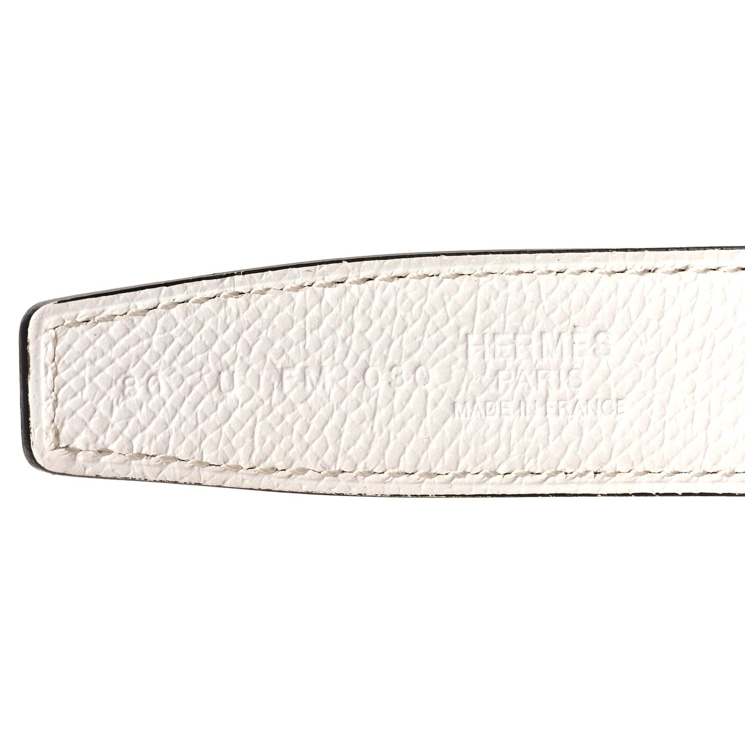 Hermes Swift Epsom 32mm H Belt 80 32 Etain White 5 of 6