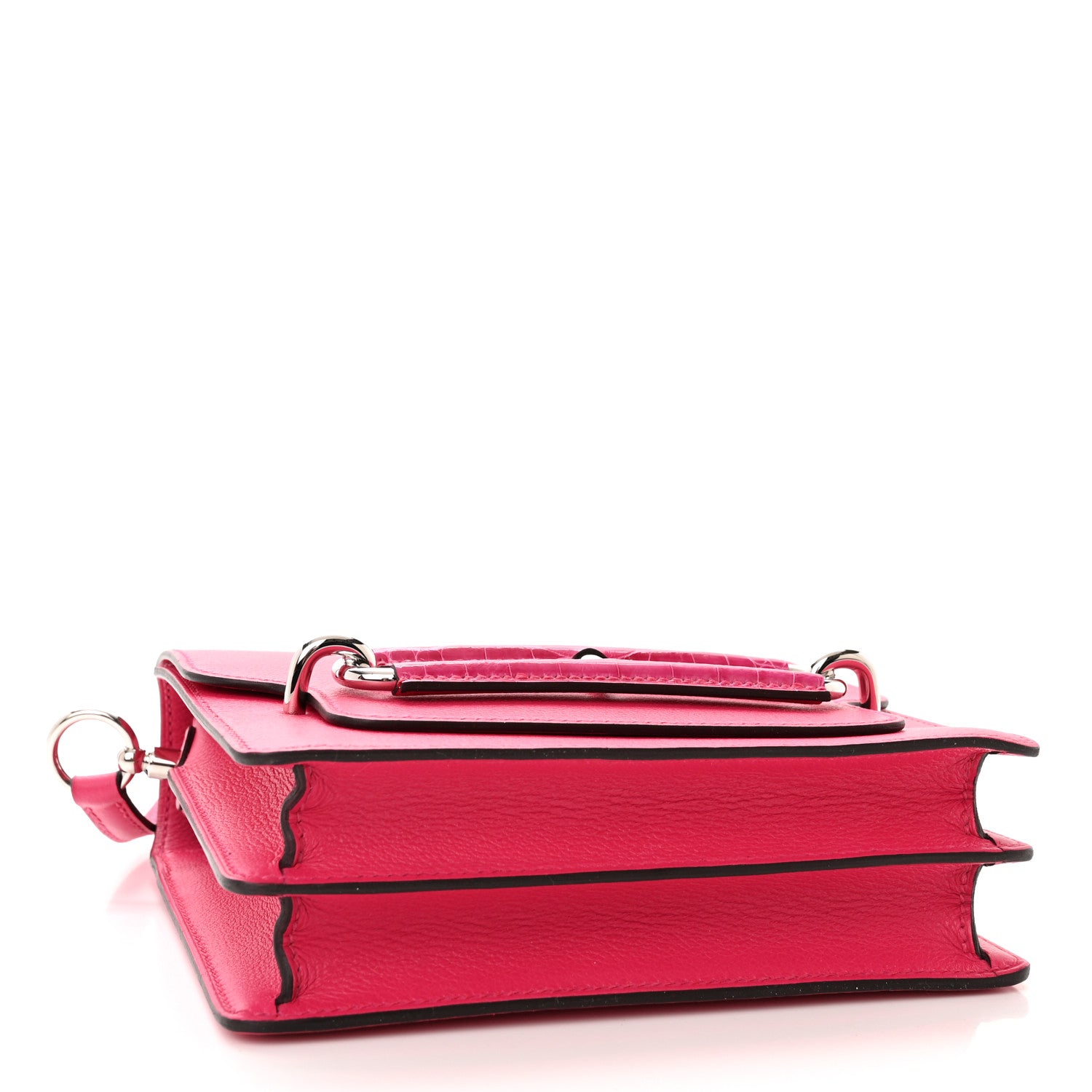 Hermes Evercolor Matte Alligator Mini Touch Sac Roulis Rose Mexico 4 of 11