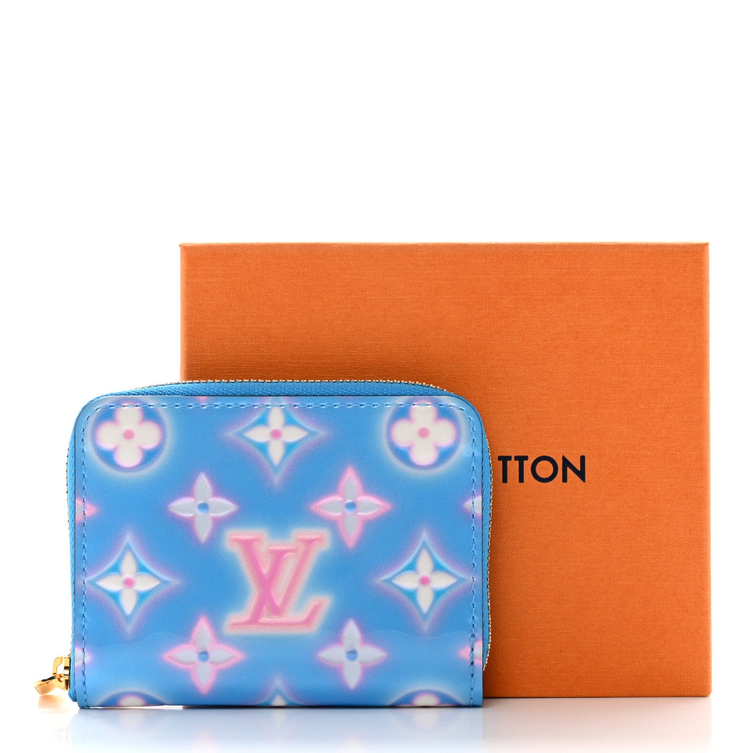 Louis Vuitton Vernis Valentine Zippy Coin Purse Baby Bleu Neon 7 of 7