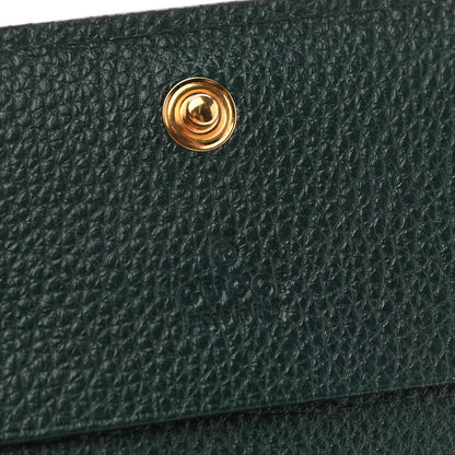Gucci Grainy Calfskin Zumi Chain Card Case Wallet Vintage Green 6 of 7