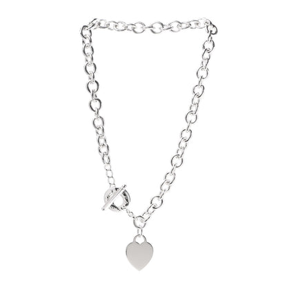 Tiffany Sterling Silver Heart Tag Toggle Necklace 3 of 6