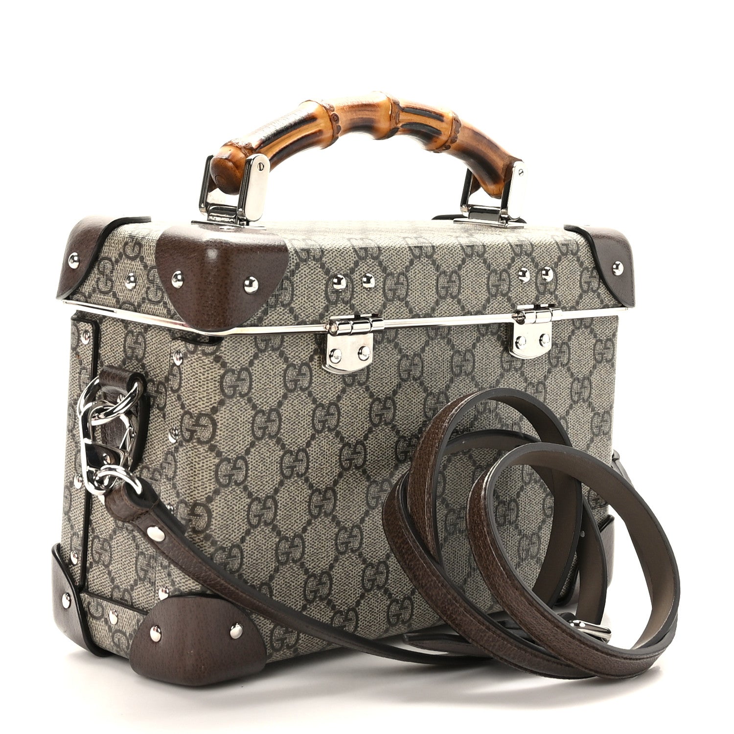 Gucci GG Supreme Monogram Globe-Trotter Beauty Case Brown 3 of 9