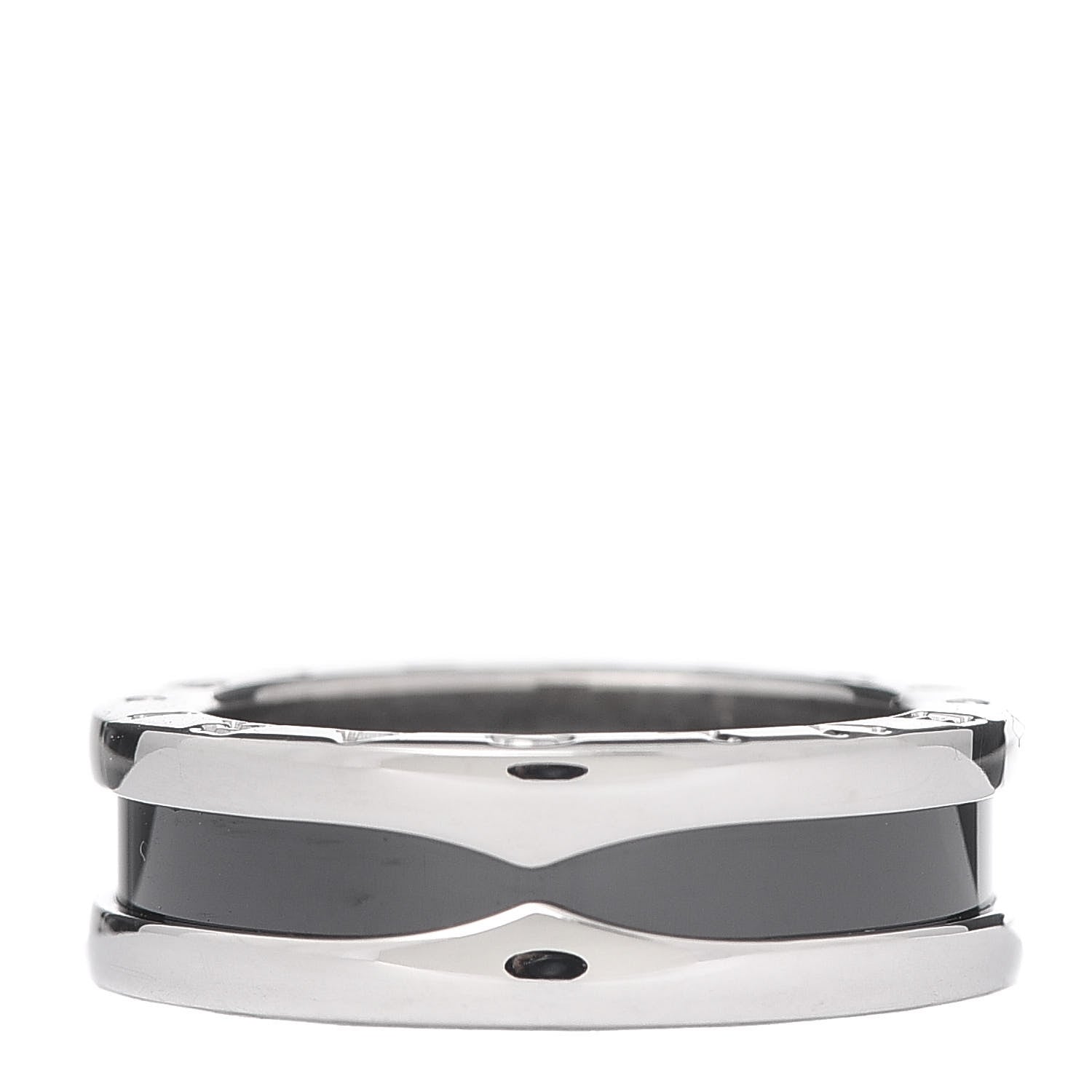 Bulgari Sterling Silver Ceramic Save The Children One-Band Ring 53 6.5 3 of 7