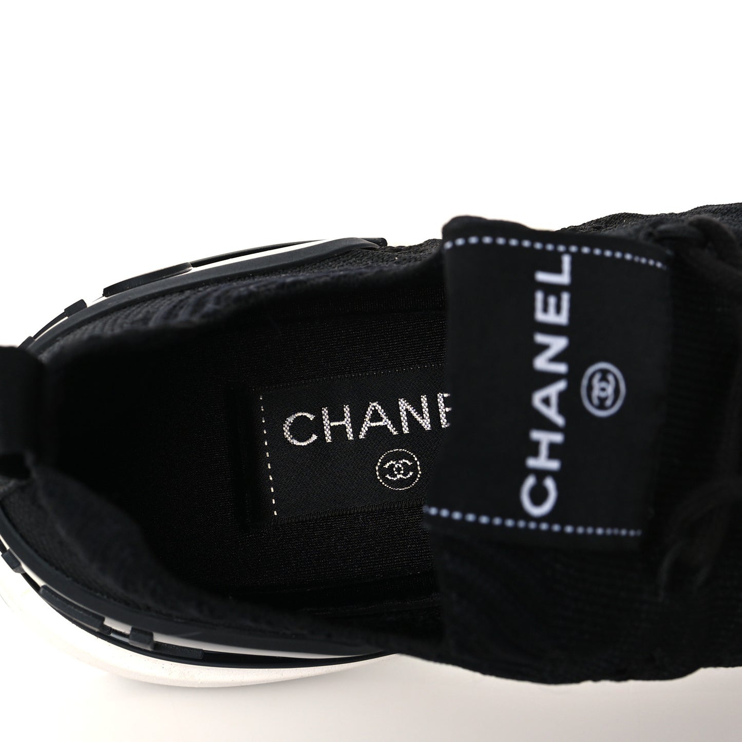 Fabric Logo Sneakers 38 Black