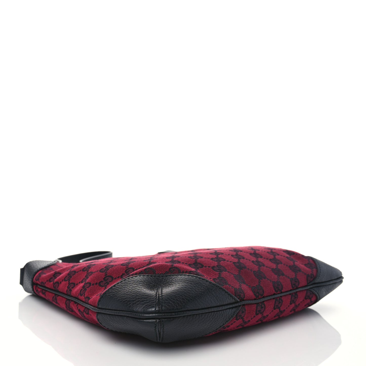 Nylon Monogram Signature Hobo Shoulder Bag Red