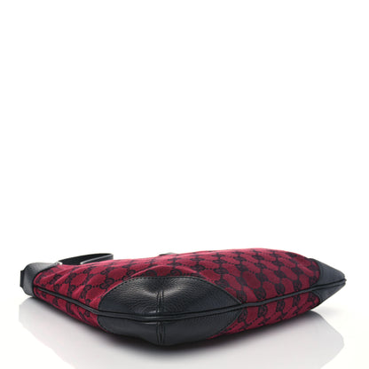 Gucci Nylon Monogram Signature Hobo Shoulder Bag Red 3 of 8
