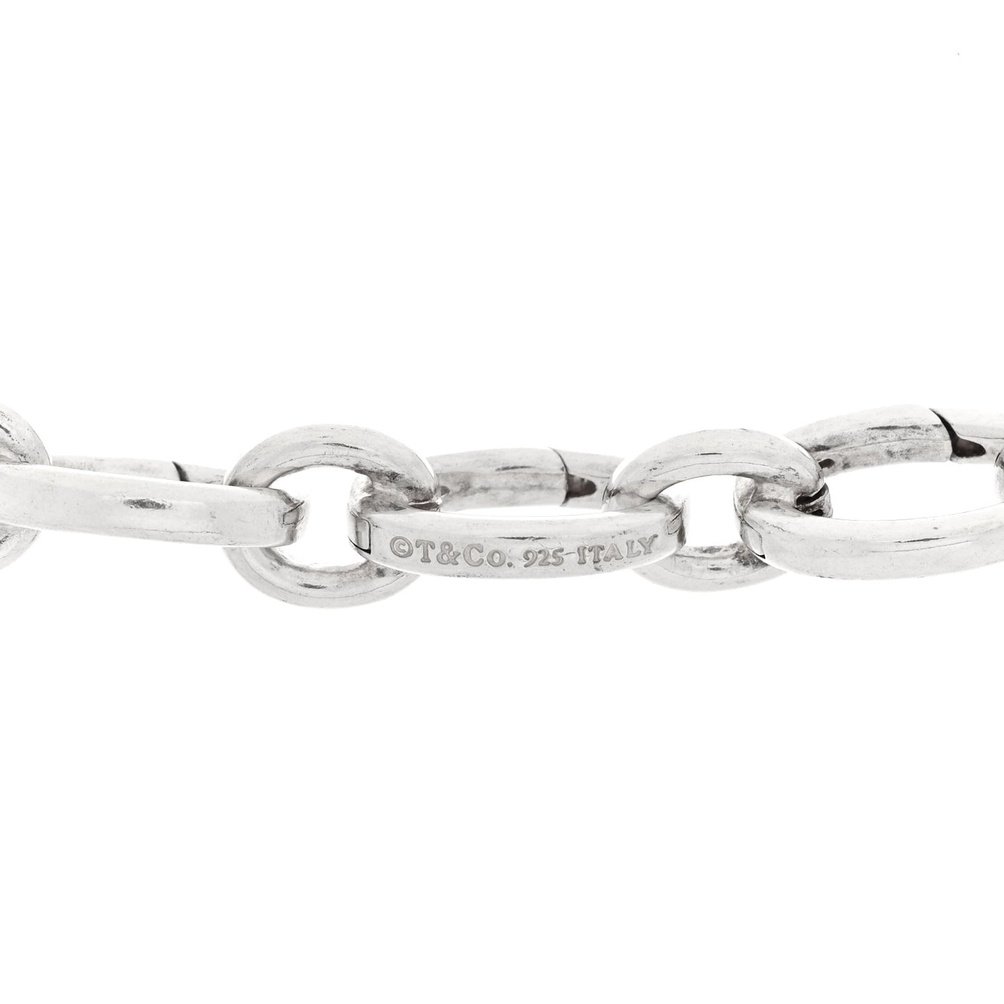 Sterling Silver Oval Clasping Link Necklace