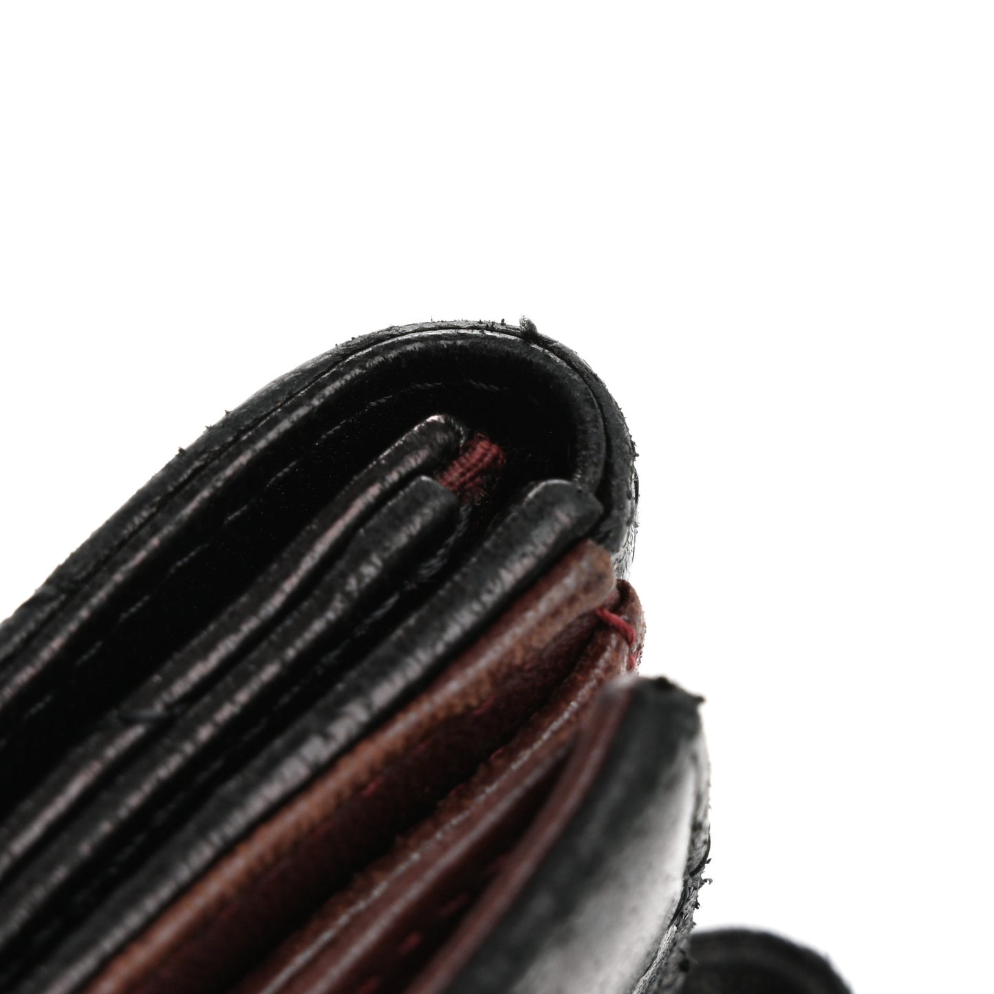 Lambskin Quilted Compact French Flap Wallet Black