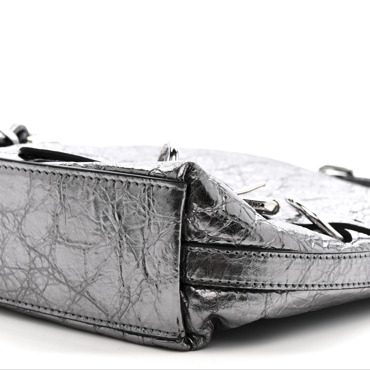 Givenchy Metallic Calfskin Small Voyou Bag Silver 10 of 10