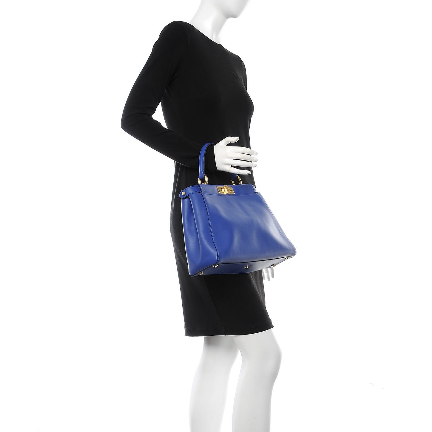 Vitello Morgan Fabric Jacquard Pequin Medium Peekaboo Iconic Satchel Blue Neon Tobacco