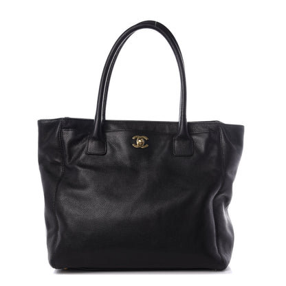 Chanel Calfskin Tall Cerf Tote Black 1 of 8