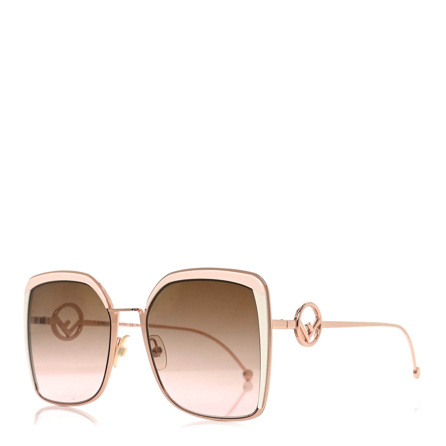 Fendi Metal Acetate F is Fendi Square Sunglasses FF 0294/S Rose Gold 1 of 7