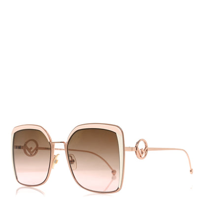 Fendi Metal Acetate F is Fendi Square Sunglasses FF 0294/S Rose Gold 1 of 7