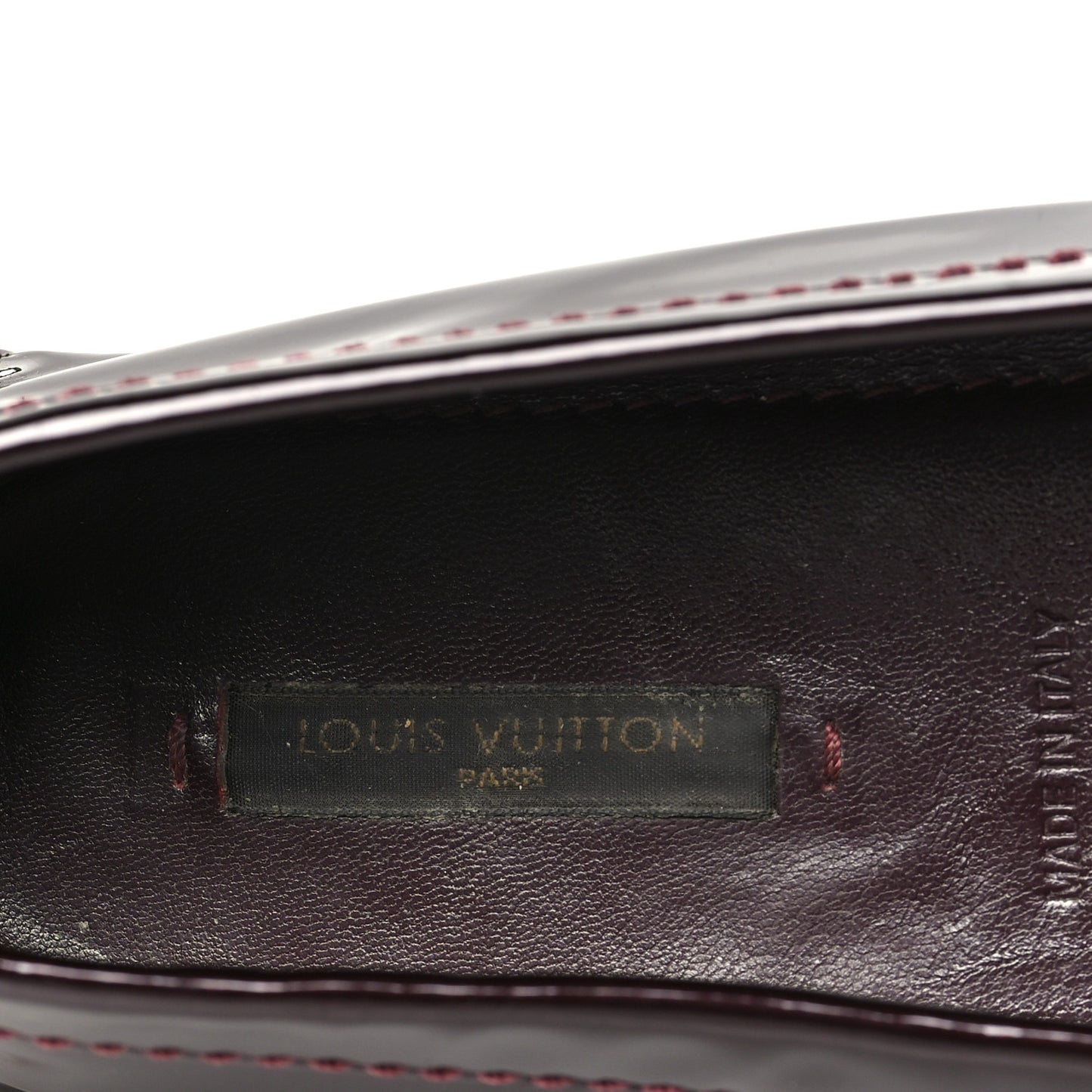 Patent Calfskin Oxford Loafers 40 Rouge Fauviste