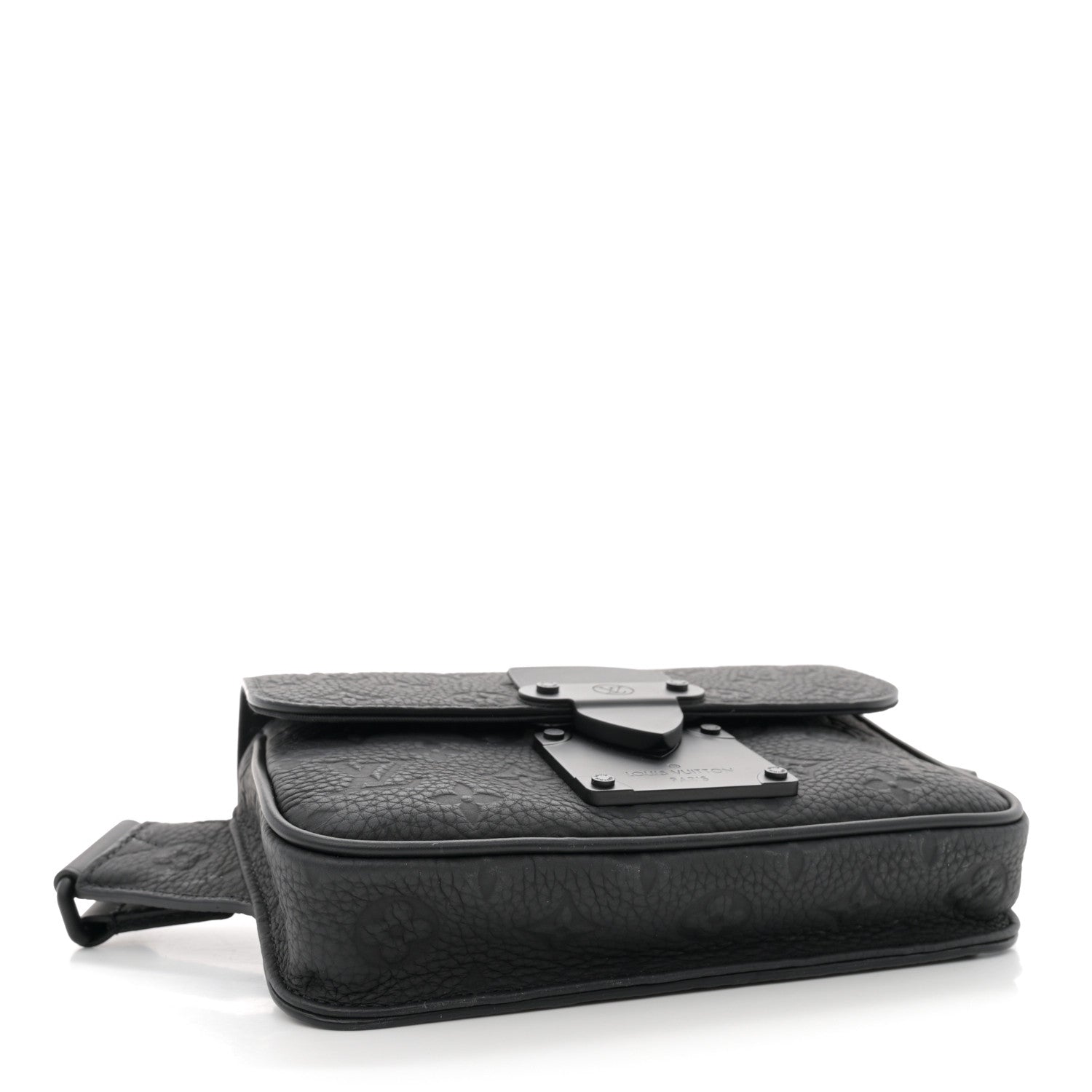 Louis Vuitton Taurillon Monogram S Lock Sling Bag Black 4 of 11
