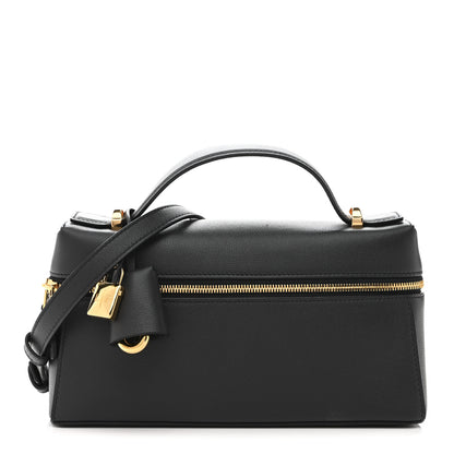 Loro Piana Grained Calfskin L23 Extra Bag Blue Navy Sun Gold 1 of 10
