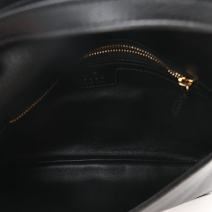 Gucci Roxy Calfskin Blondie Chain Shoulder Flap Bag Black 5 of 10