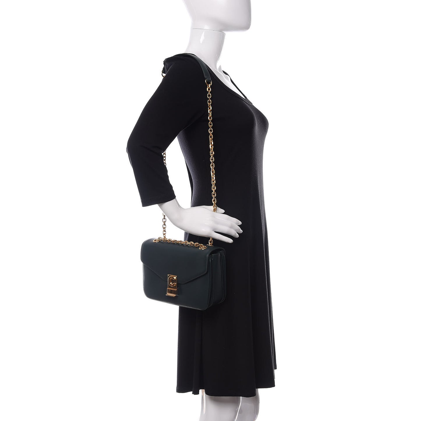Shiny Calfskin Medium C Bag Amazone