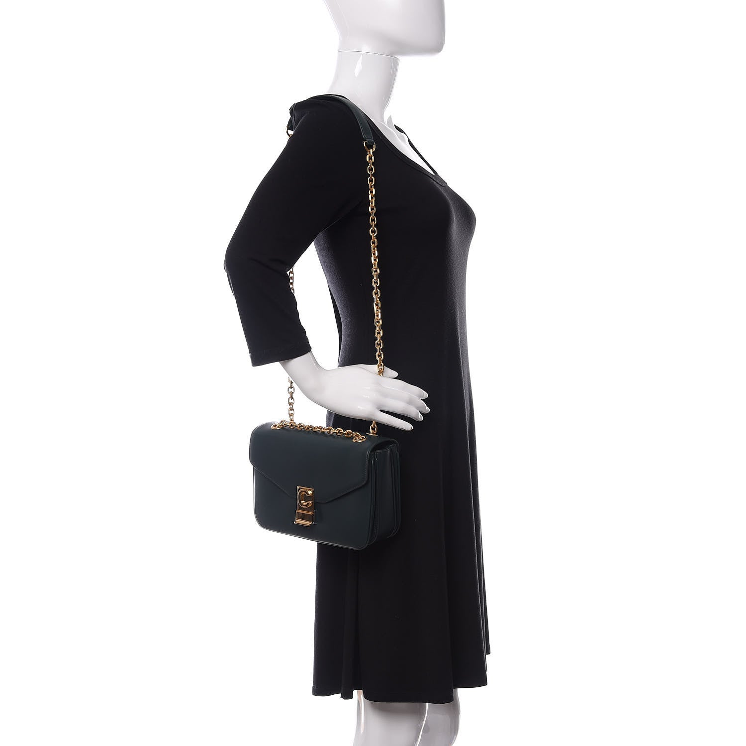 Celine Shiny Calfskin Medium C Bag Amazone 2 of 10