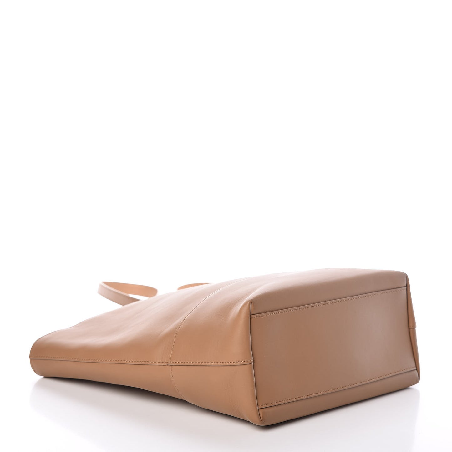 Smooth Matte Calfskin Bucket Bag Camel