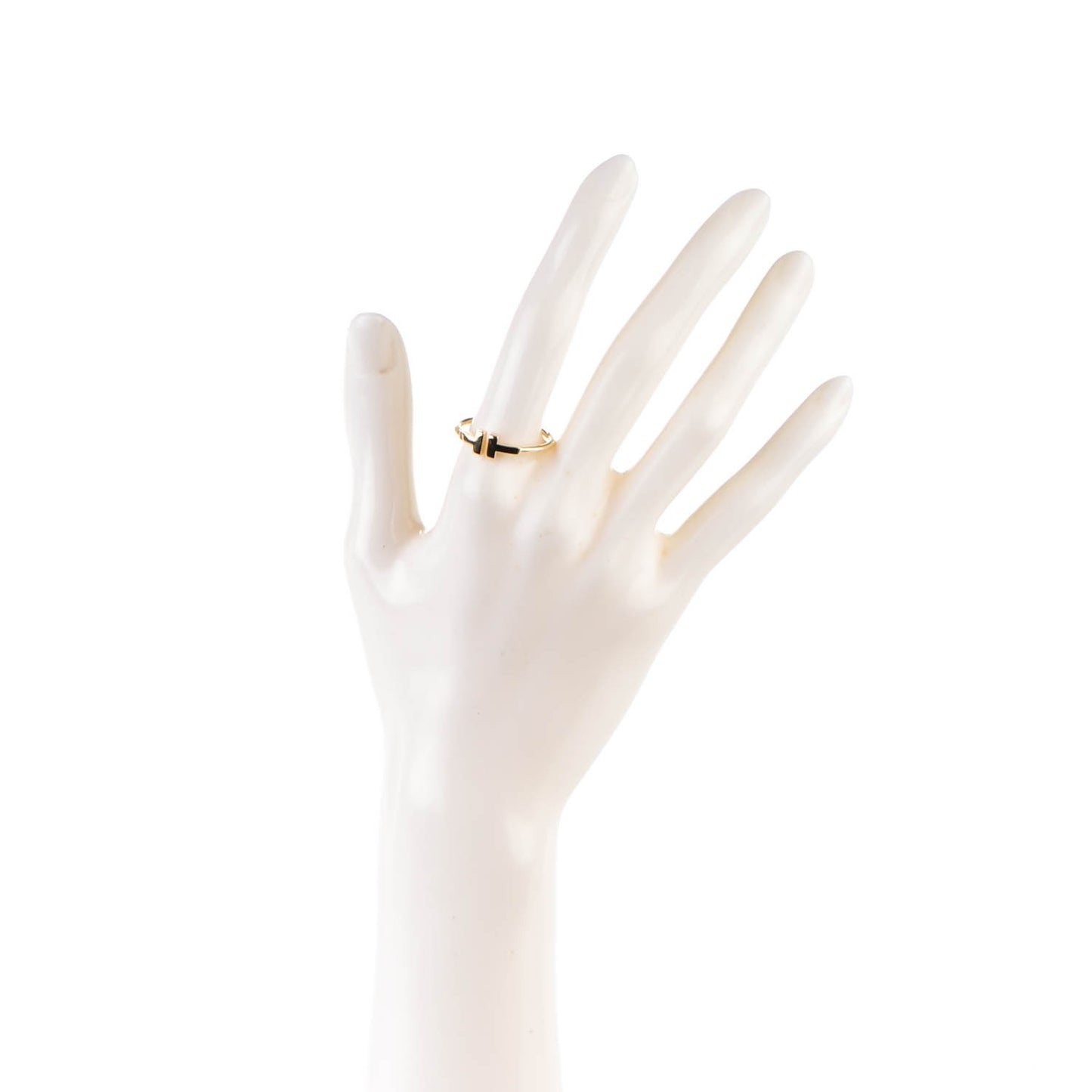 18K Yellow Gold T Wire Ring 10