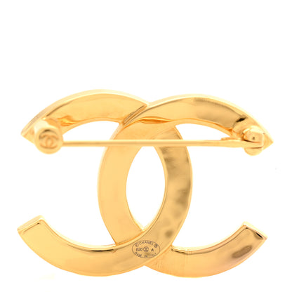 Chanel Metal Paris Button CC Large Brooch Gold 3 of 4