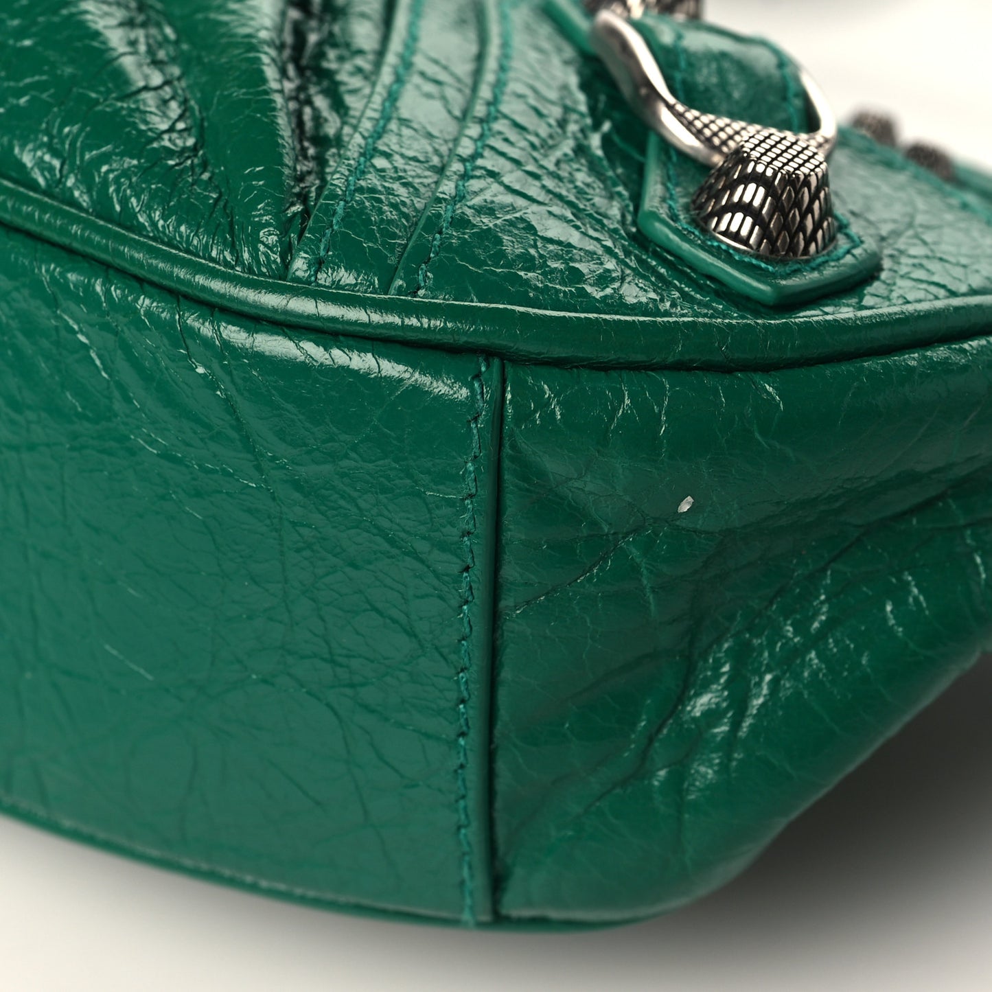 Agneau Arena XS Le Cagole Shoulder Bag Jade