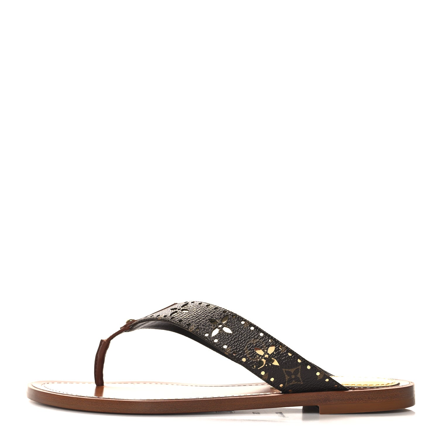 Louis Vuitton Monogram Sunny Flat Thong Sandals 36 Brown 1 of 10