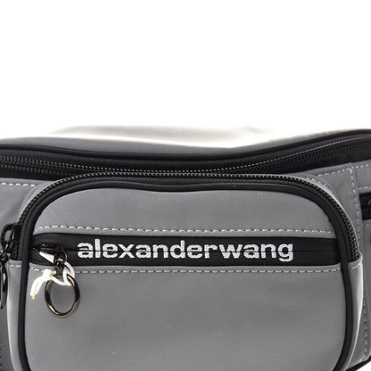 Alexander Wang Nylon Logo Printed Attica Belt Bag Reflective Silver 9 of 9