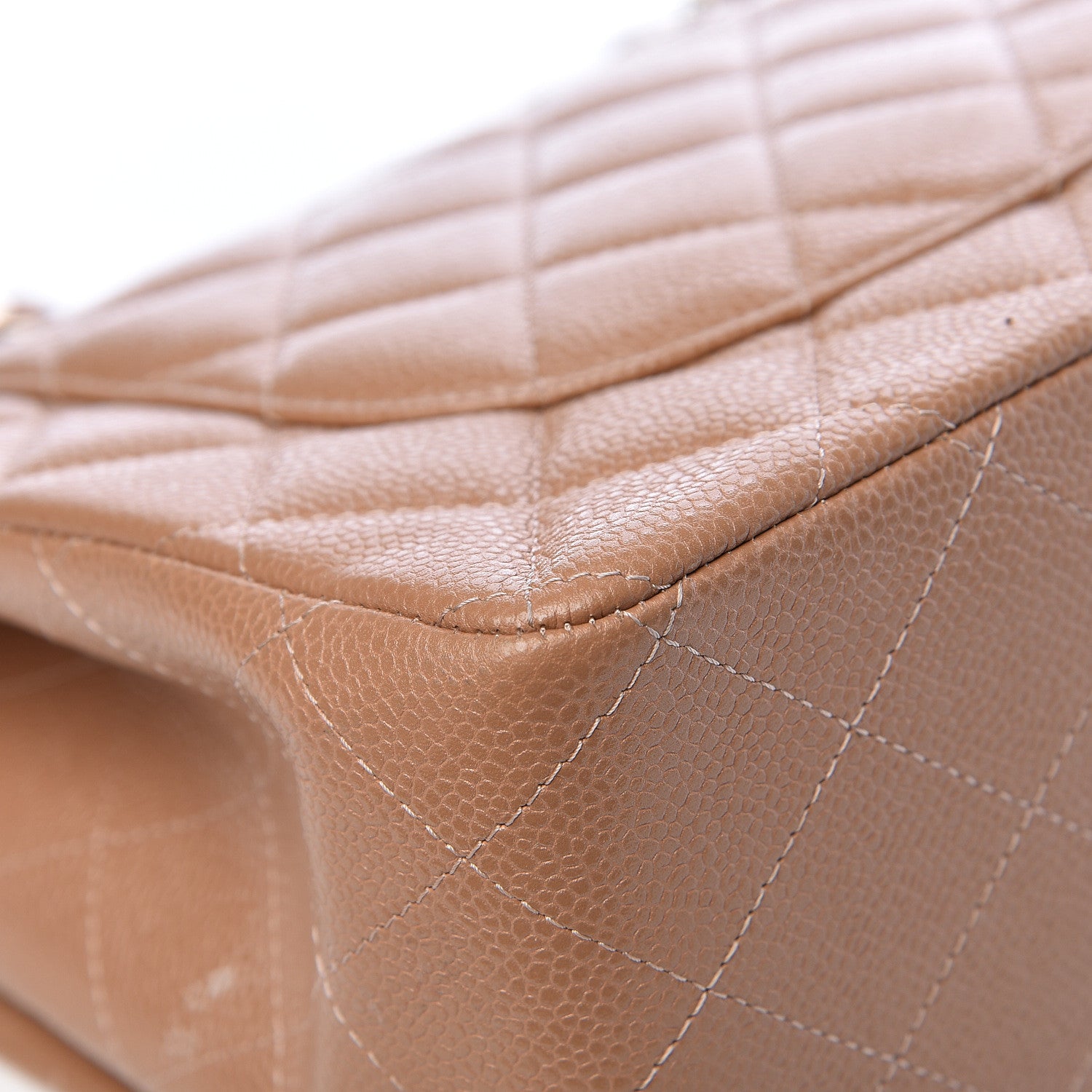 Chanel Caviar Quilted Jumbo Double Flap Beige 16 of 20