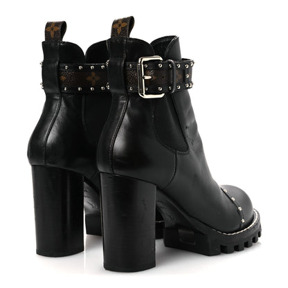 Louis Vuitton Calfskin Monogram Star Trail Chelsea Ankle Boots 39.5 Black 8 of 30